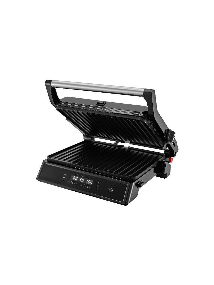 Электрогриль Kitfort KT-3682, мощность 2000 Вт, черный/серебристый
