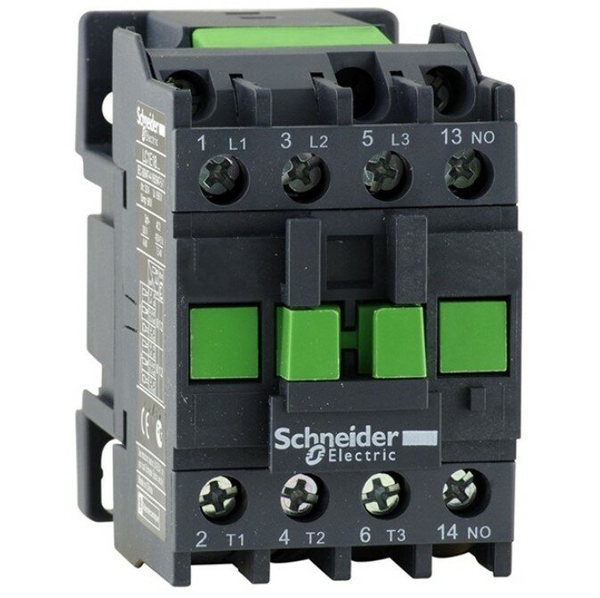 Пускатель магнитный 3Р 6А AC3 катушка 220В 50ГЦ 1НО (контактор) LC1E0610M5 EasyPact TVS Schneider Electric