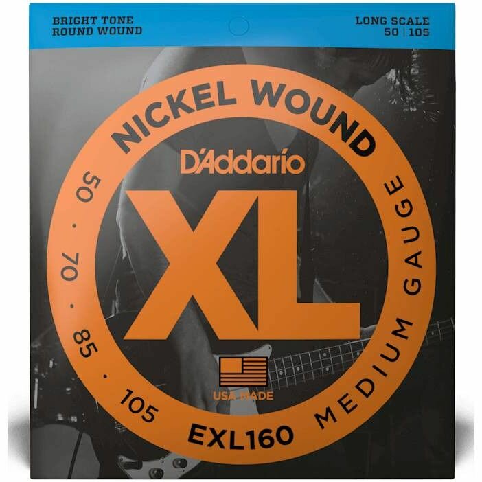 Комплект струн для бас-гитары D'Addario EXL160