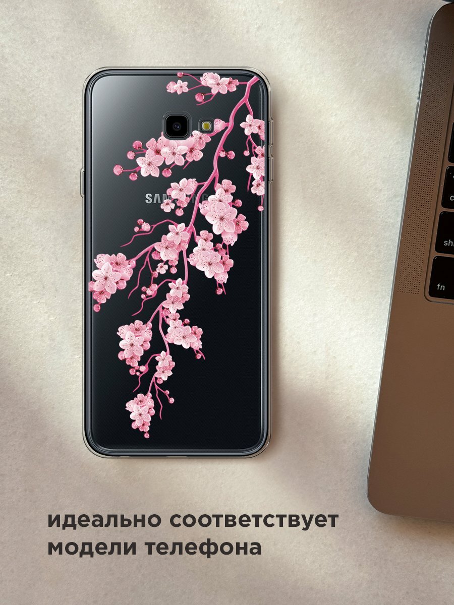 Чехол на Samsung Galaxy J4 Plus 2018 / Самсунг J4 Plus 2018 с принтом "Ветка сакуры 2" — фото 1
