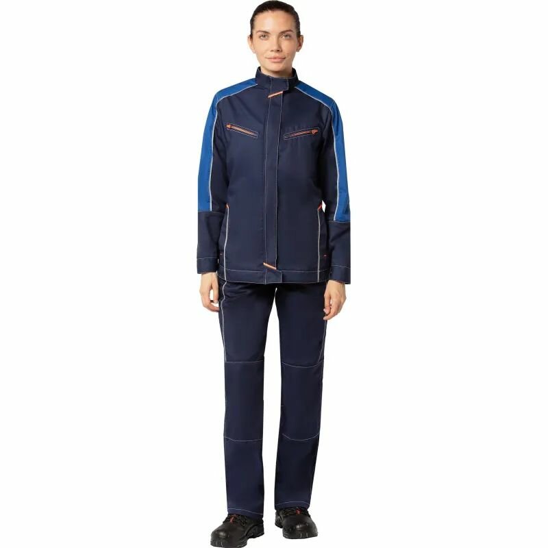 Куртка рабочая КНР летняя женская л34-КУ синяя васильковая р 40-42 р 158-164