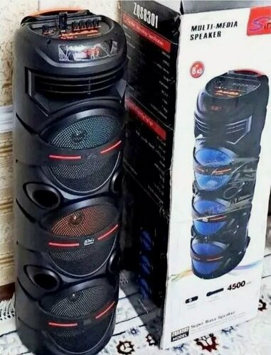 Изображение товара Беспроводная большая колонка с караоке (напольная, настольная)ZQS-8301 (8"х3)/ портативная акустическая система bluetooth с LED-подсветкой