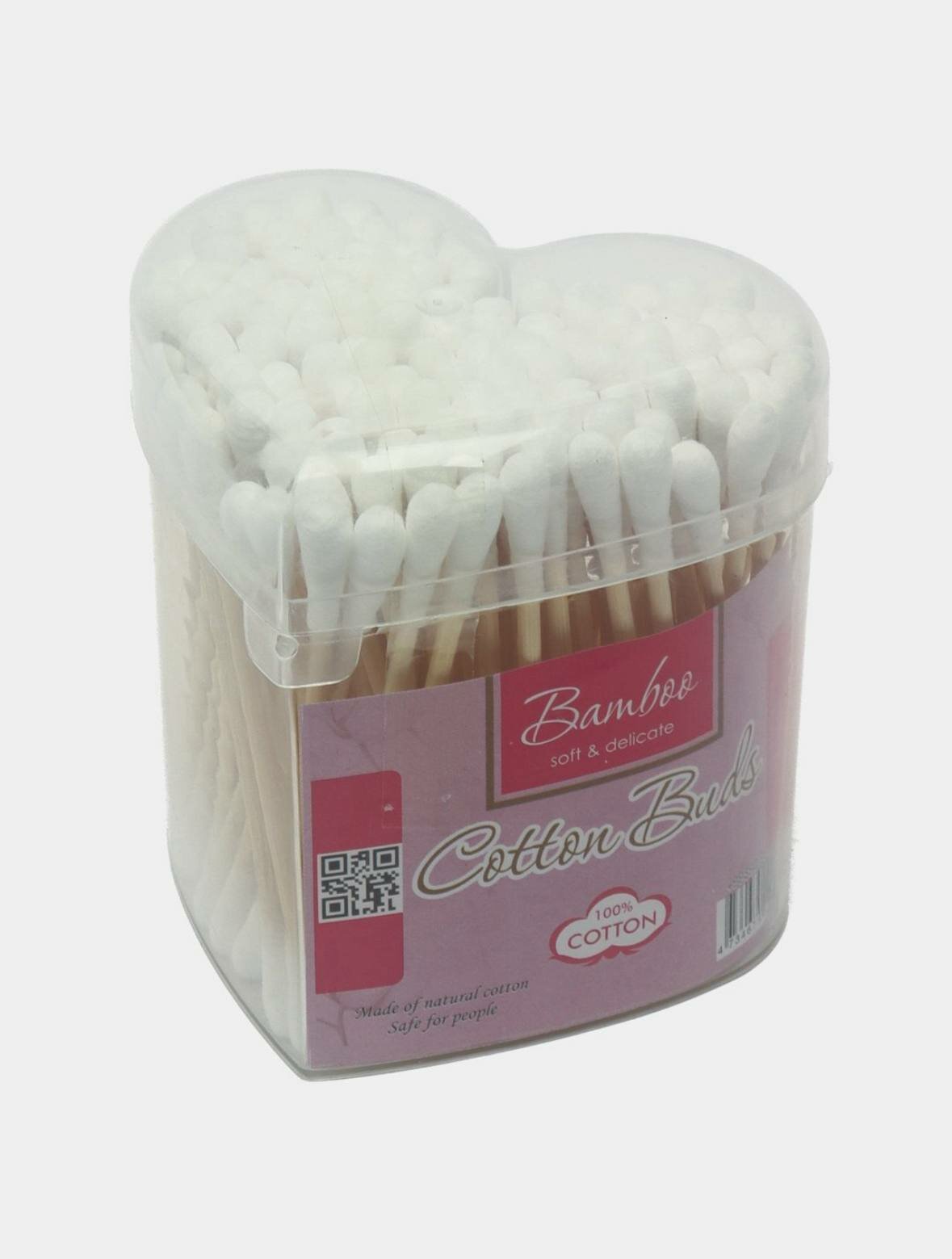 Ватные палочки, 200 шт, деревянные, эко, для чистки ушей,100% хлопок