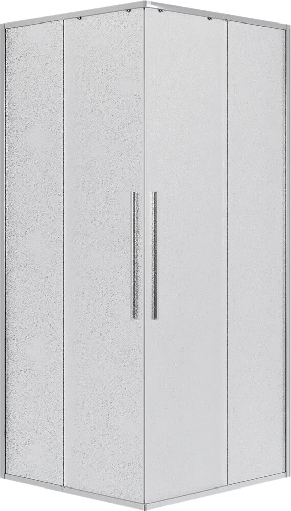 Душевой уголок Niagara Nova NG-3624-34 без поддона стеклянный 100x100 с рифленым стеклом квадратный раздвижной