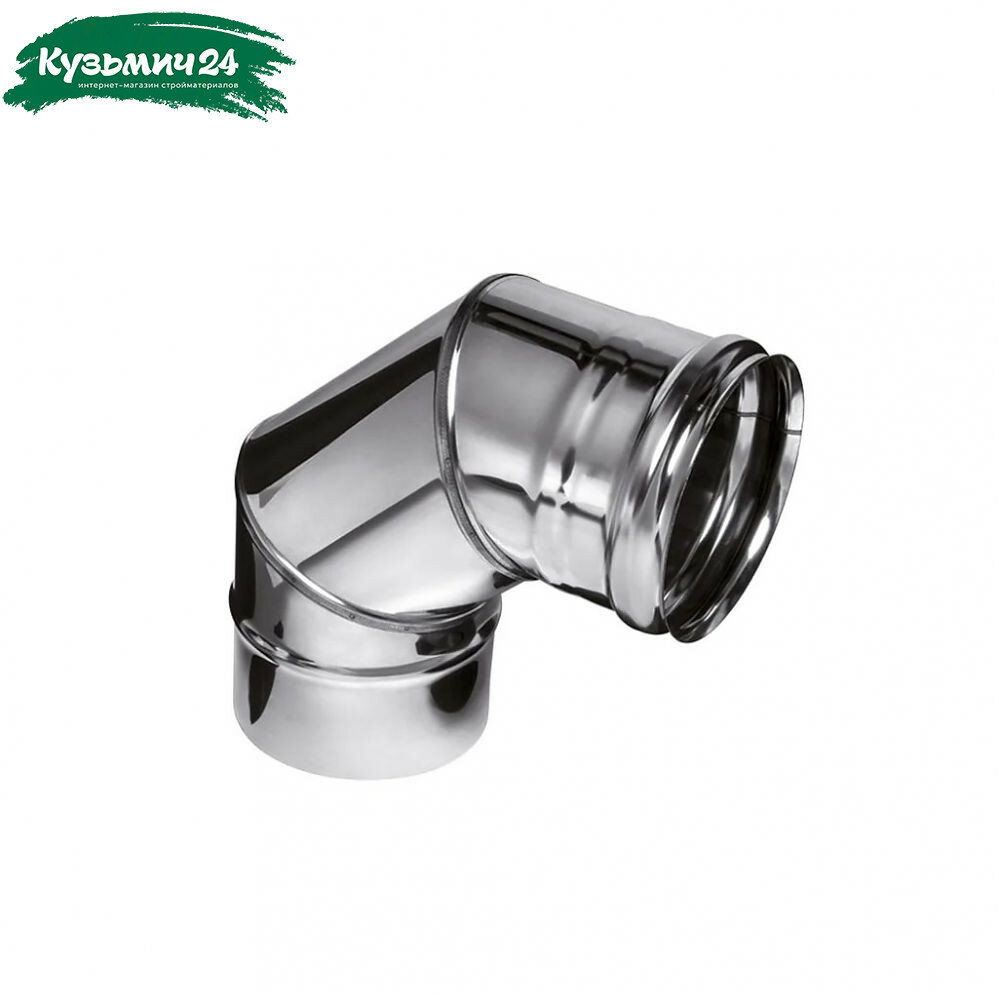 Отвод (колено) дымохода Ferrum d150 мм угол 90 гр сталь 0.5 мм