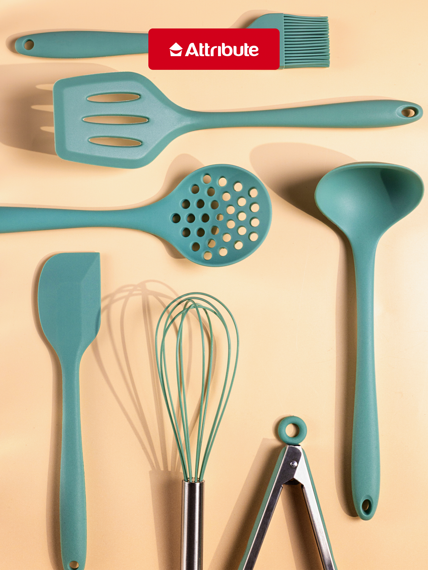 Набор кухонных принадлежностей на подставке ATTRIBUTE "LAGOON" 8 предметов — фото 1