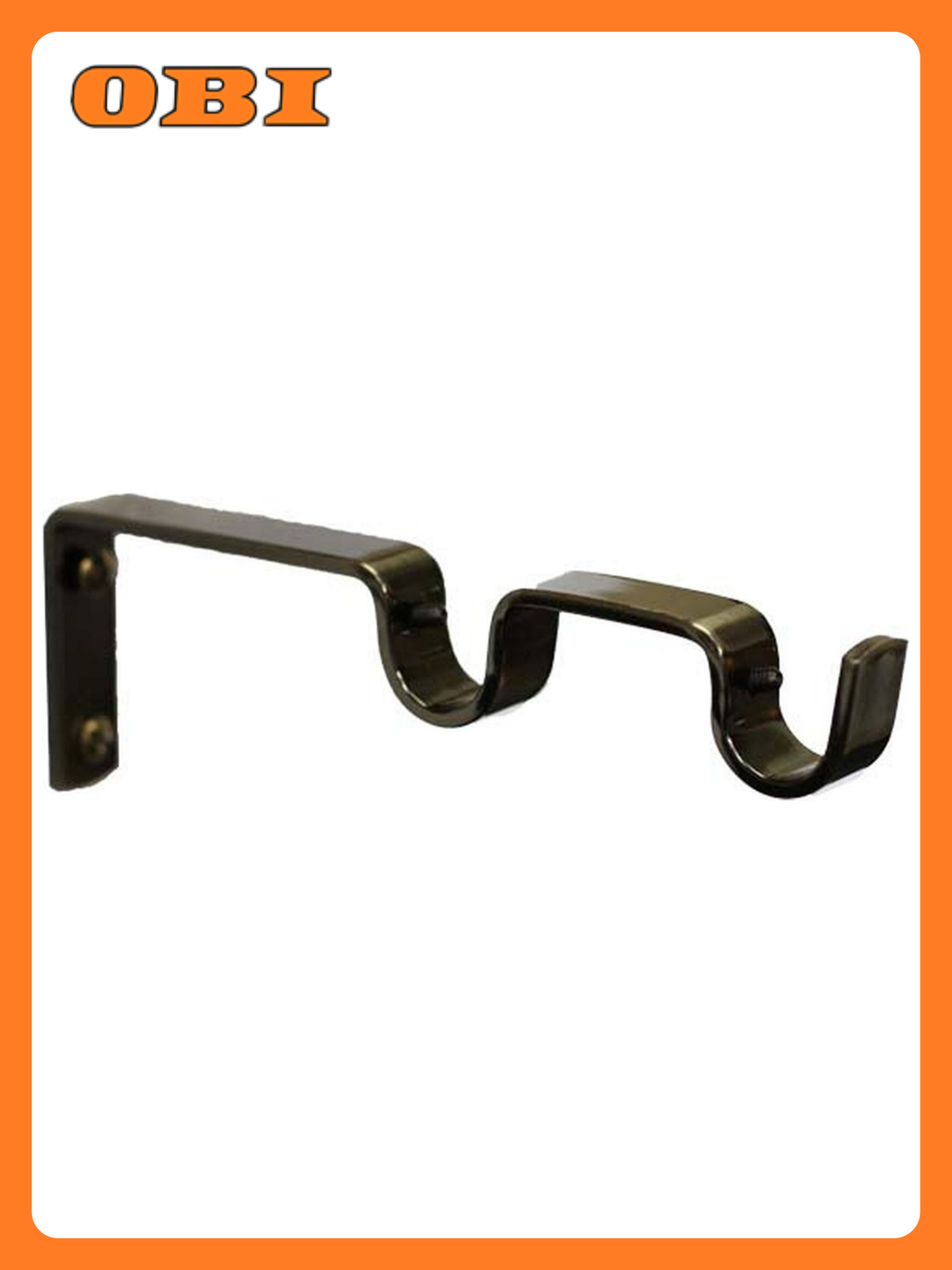 Держатель для карниза 2 ряда HOME ACCESSORY сталь золото антик d16 мм простой