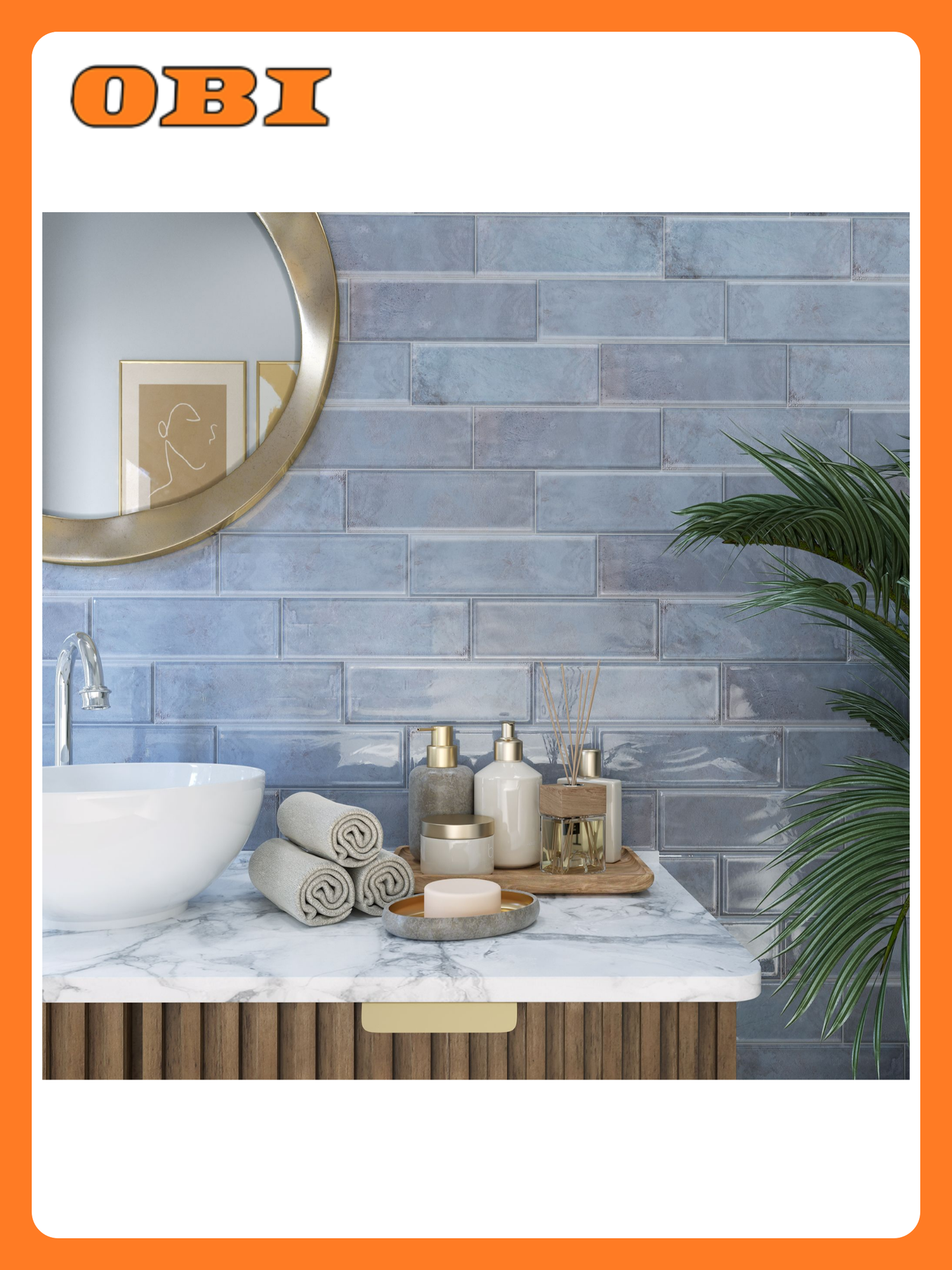 Керамическая плитка Эльба голубая 30Х938 см