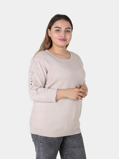 Свитер , размер OneSize, бежевый — фото 1