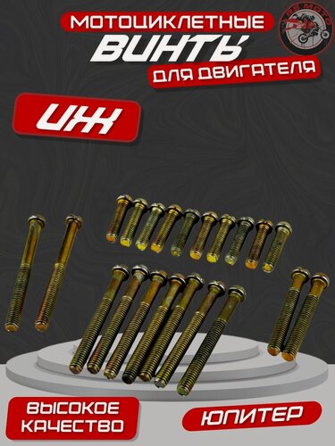 Изображение товара Набор винтов картера на двигатель для мотоцикла Иж Юпитер (21 шт)
