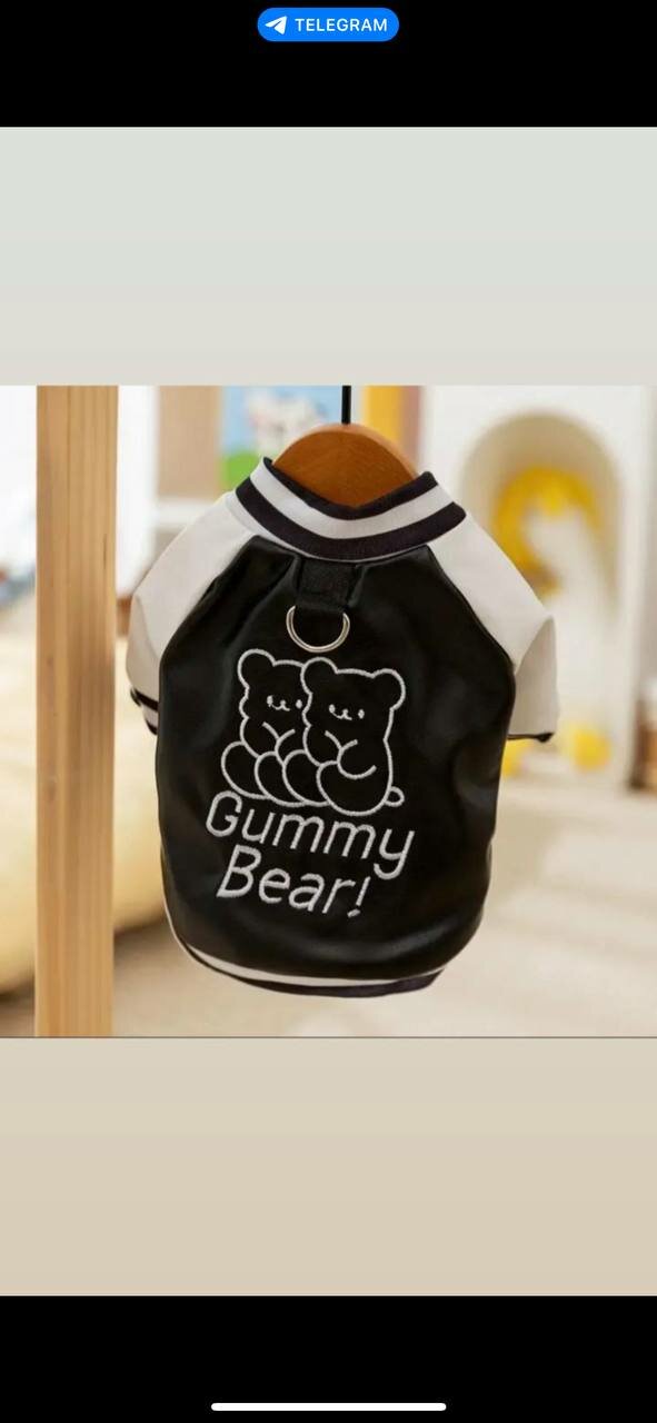 Куртка для собак и кошек "Радуга", флисовый, дождезащитный, молния, черный