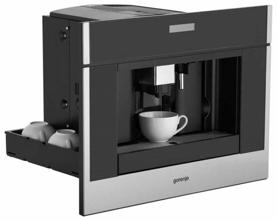 Встраиваемая кофемашина Gorenje CMA9200UX нержавеющая сталь 15 бар AutoCappuccino с емкостью для молока Италия