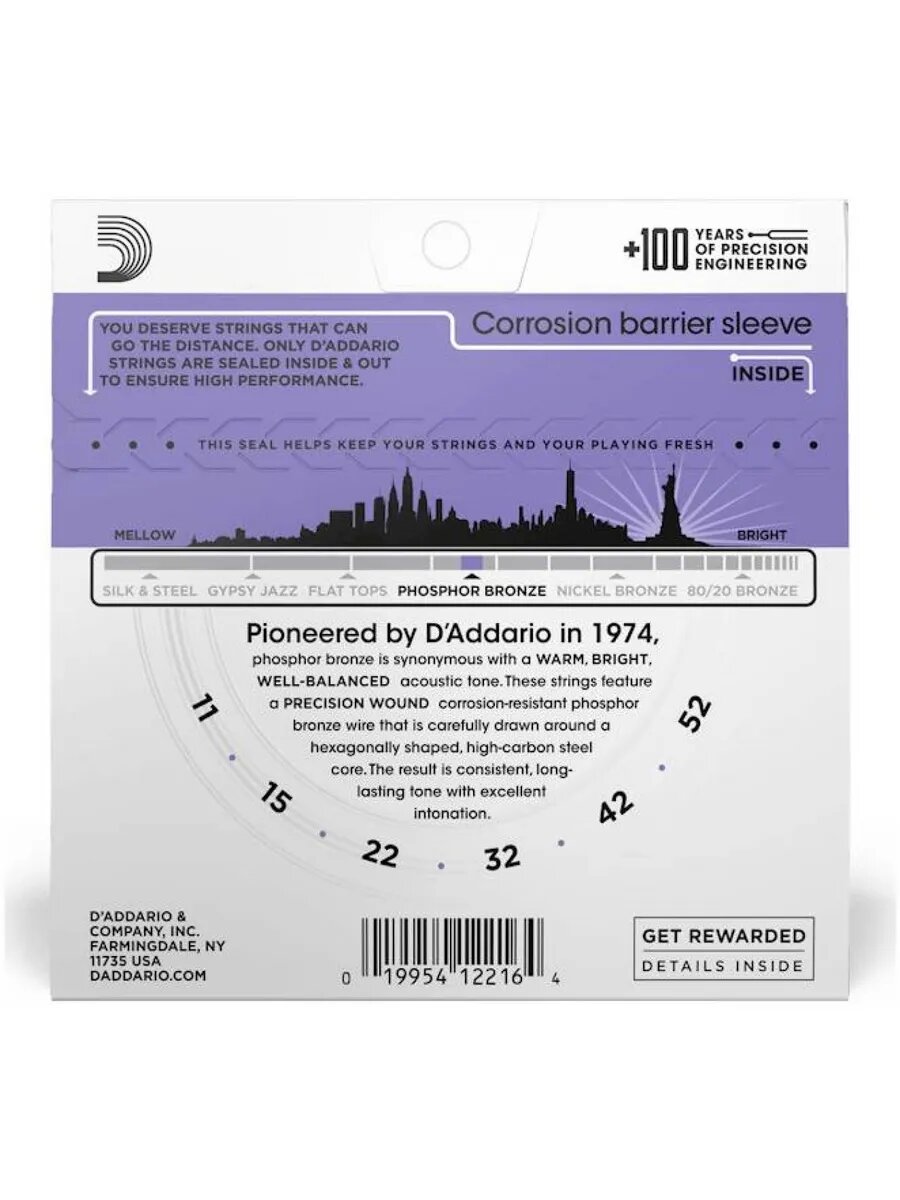 D'ADDARIO EJ-26 - Струны для акустической гитары — фото 1