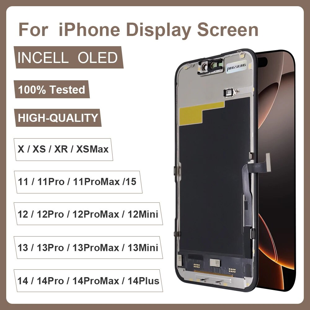 AAA+ OLED для iPhone X XR XS Max ЖК-дисплей Incell для iPhone 11 12 13 Pro Max 13 Mini 14 Plus 15 Oled ЖК-дисплей с дигитайзером экрана INCELL For X