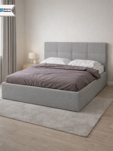 Изображение товара Кровать двуспальная мягкая 160х200 см SV Мебель №4 с основанием, цвет серый