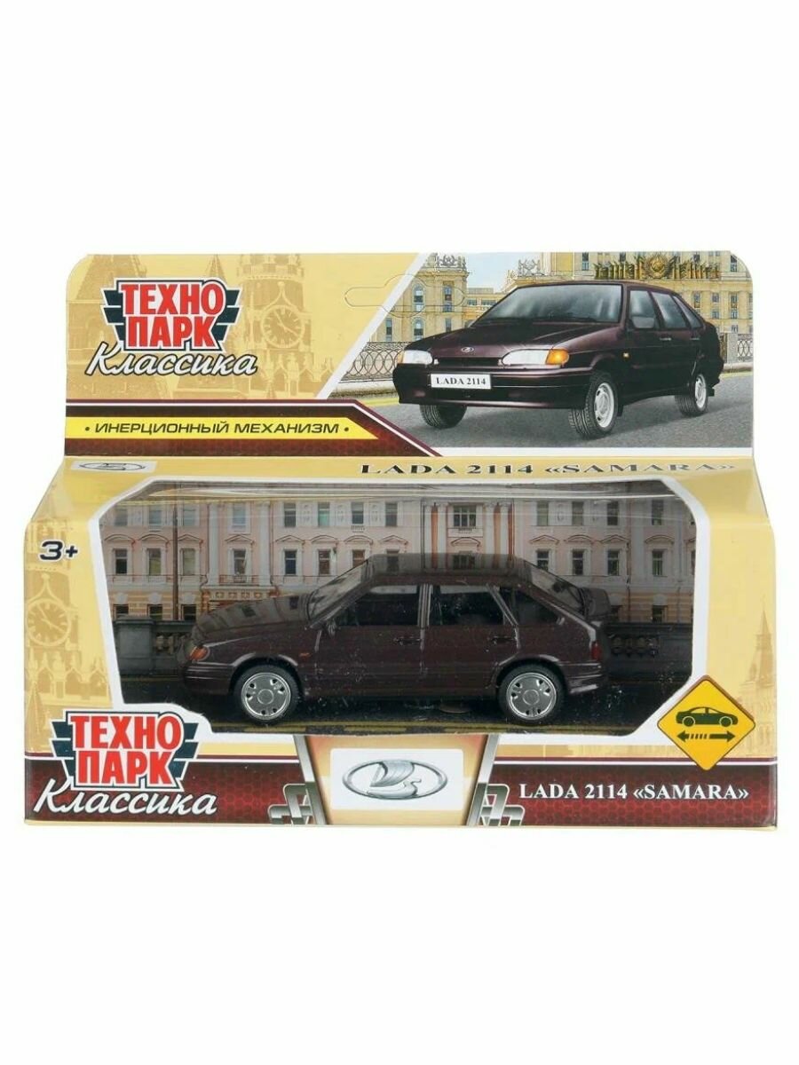 Машинка металлическая инерционная Лада 2114 Самара, 11 см