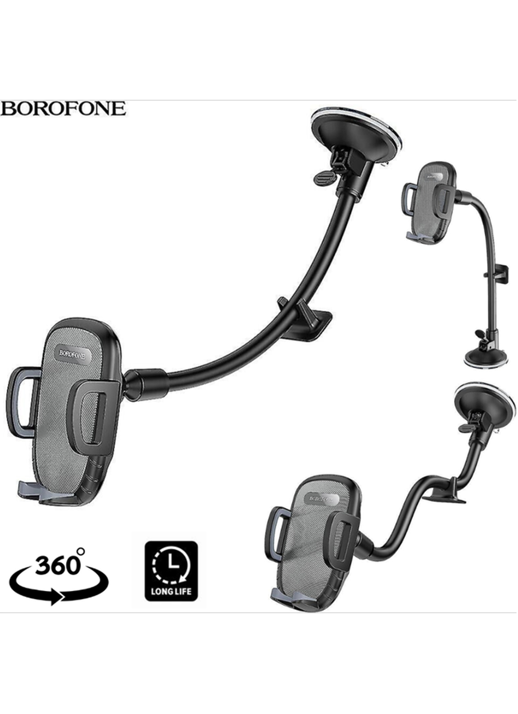 Автомобильный держатель Borofone "Racer" BH54, для смартфонов — фото 1