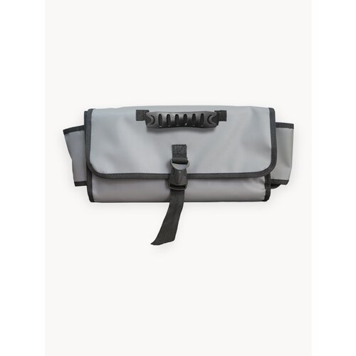 Сумка органайзер на ликтрос в лодку пвх с бутылкодержателем серый