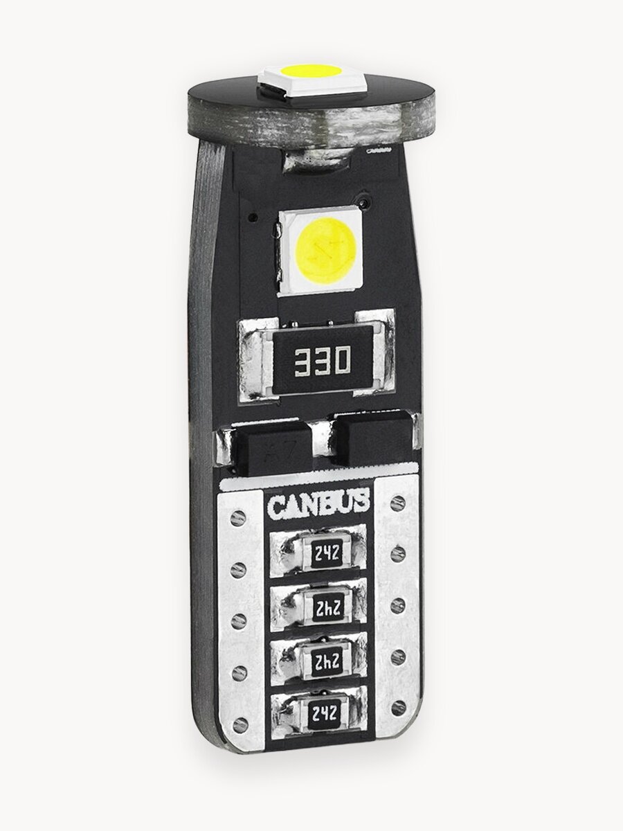 Светодиодная лампа ElectroKot MiniMax T10 W5W canbus 6000K холодный белый свет 2 шт, в габаритные огни /подсветку салона