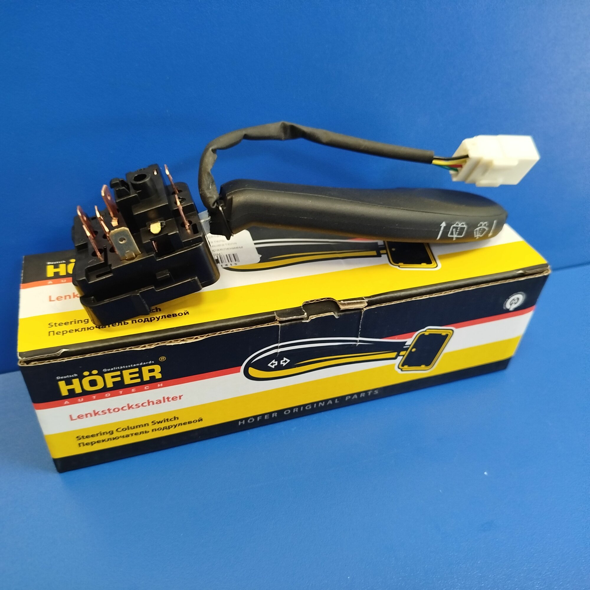 Переключатель стеклоочистителя и омывателя "HOFER" для а/м Калина (с управлением бортовым компьютером)