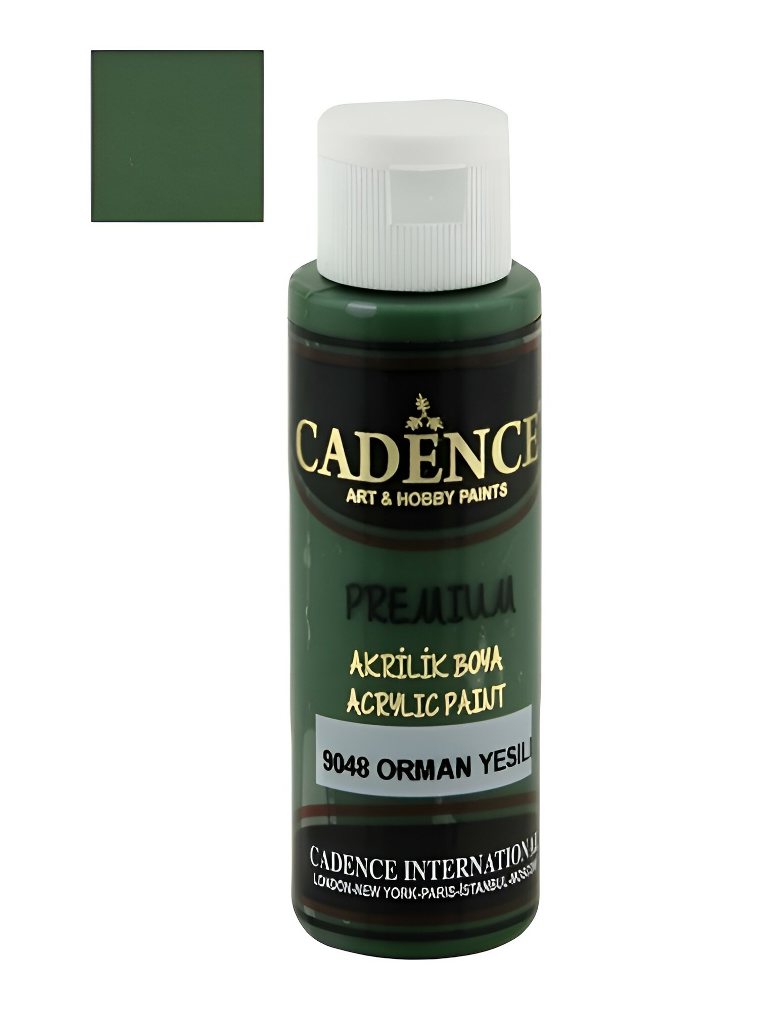 Акриловая краска Cadence Premium Acrylic Paint, 70 мл. Forest Green-9048