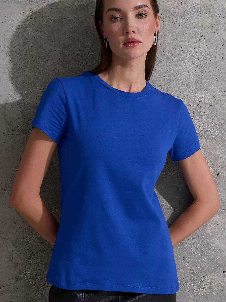 Футболка Uzcotton Базовая коллекция, размер 38-40\XXS, синий