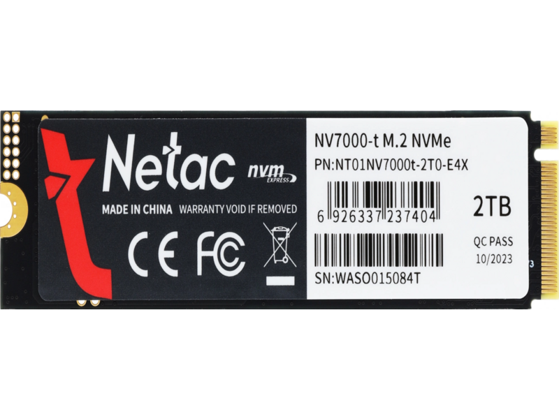 Netac NV7000-t M.2 SSD2GB PCIe Gen4 NVMe SSD накопитель NETAC