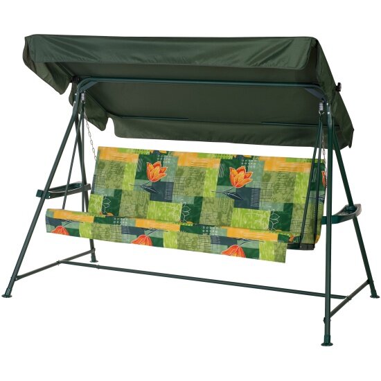 Качели садовые Удачная Мебель  Касабланка   металл  съемный чехол  3 места