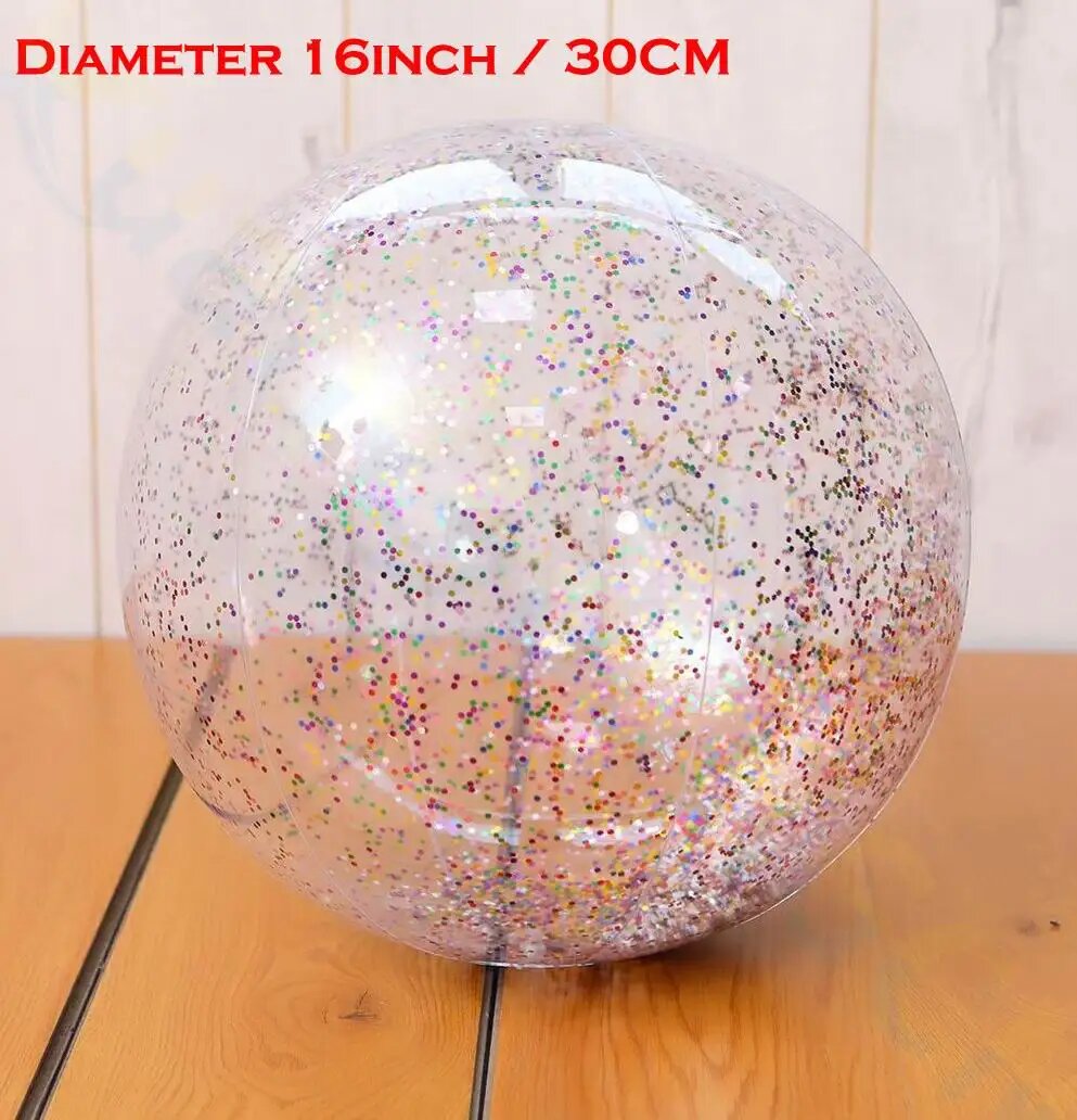 Надувной прозрачный мяч с блестками XUANGOUXGCN Model A 30CM