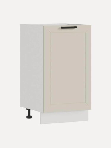 Изображение товара Кухонный модуль напольный, стол Оптима с полками, 45х46х81.6 см, Белый / Холст белый