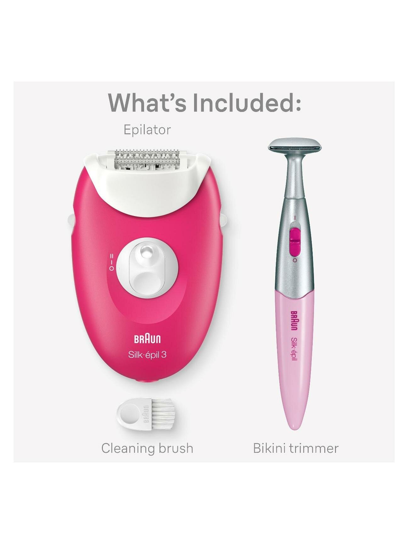 Эпилятор Braun S3 SE3-202 ягодный розовый/ белый — фото 1