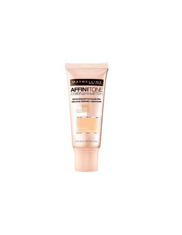 Maybelline New York Тональный крем для лица Affinitone №02 Слоновая кость, 30 мл