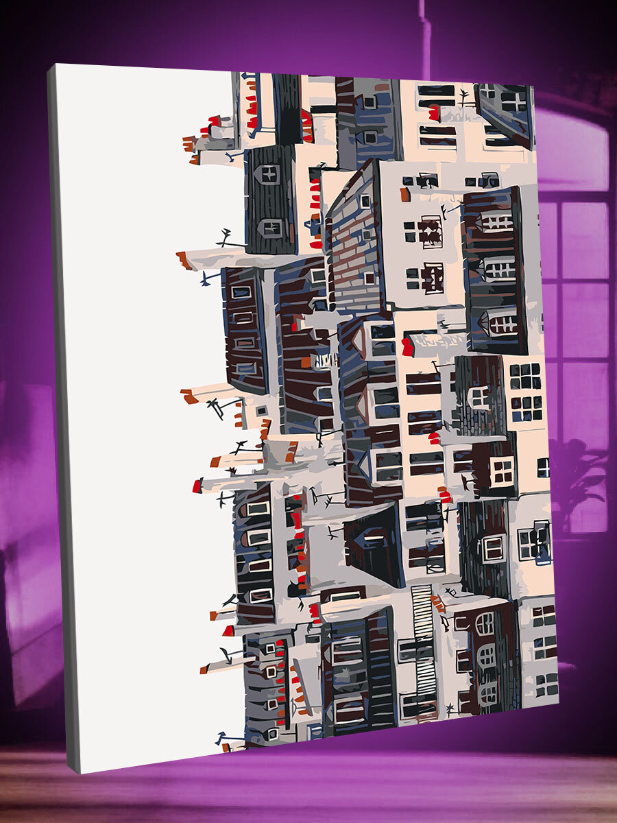 Картина по номерам Архитектура города/ городской пейзаж / холст на подрамнике