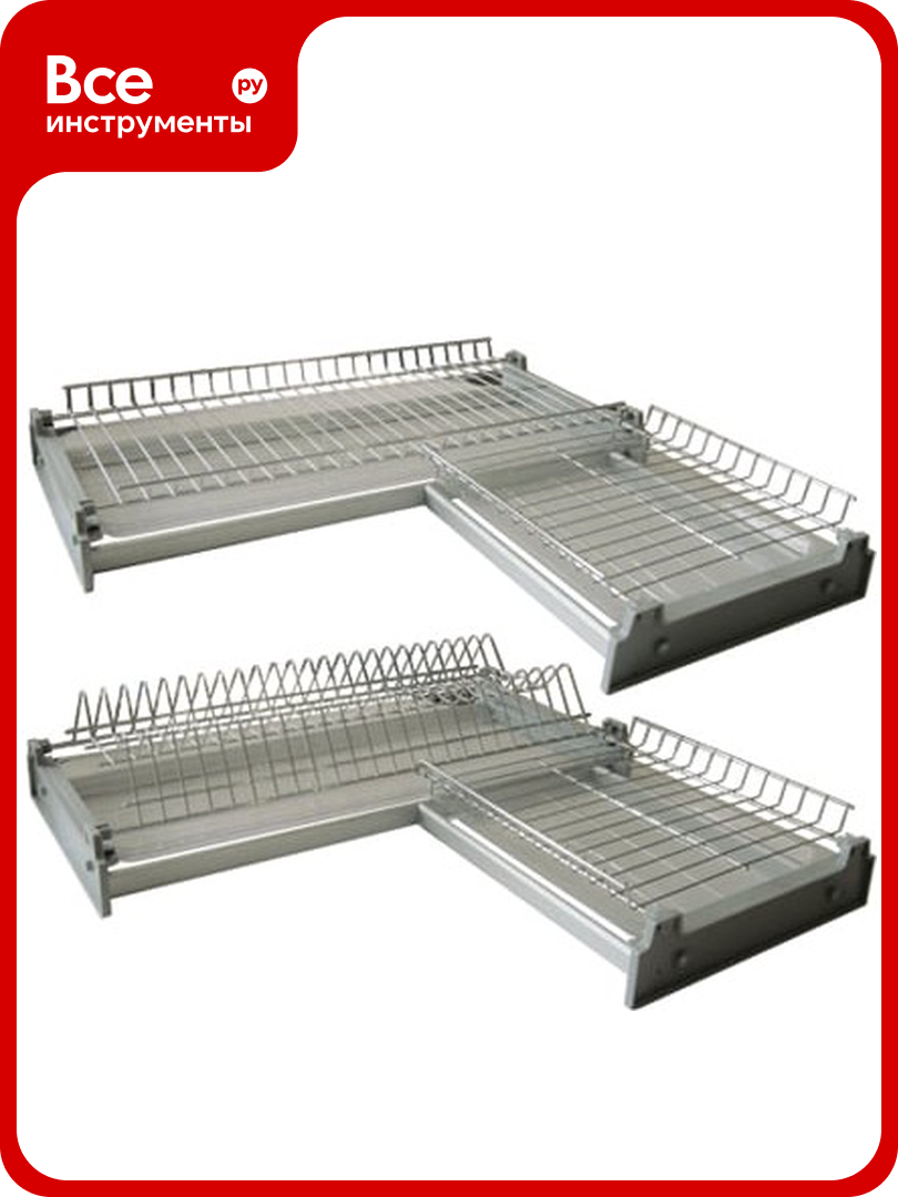 Посудосушитель для углового шкафа MF Var3 600x600 мм, хром 69671v