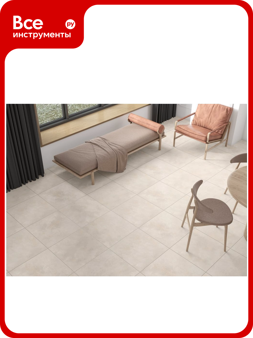 Керамогранит ETERNAL Beton Crema 4 шт в упаковке ETLFT1215MT6060