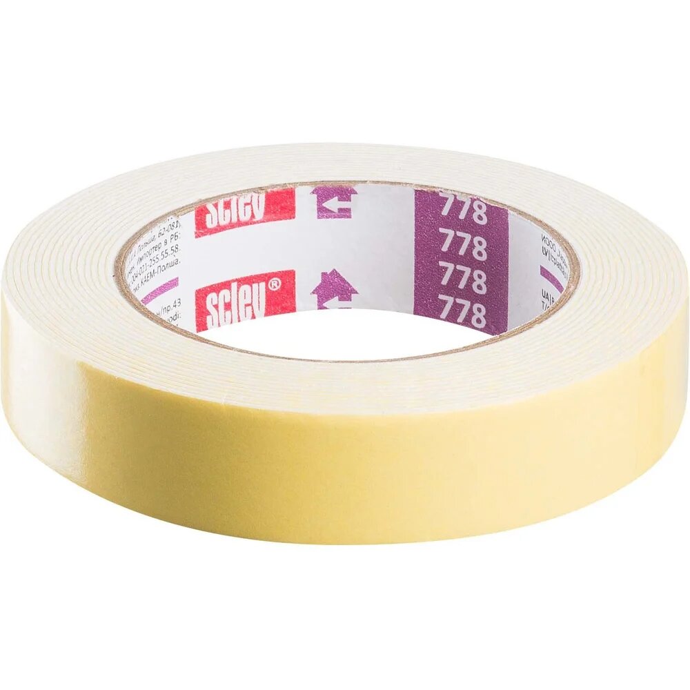 SCLEY Лента двусторонняя  серия 778 на пенистой основе  19мм х 10м 0310 781019