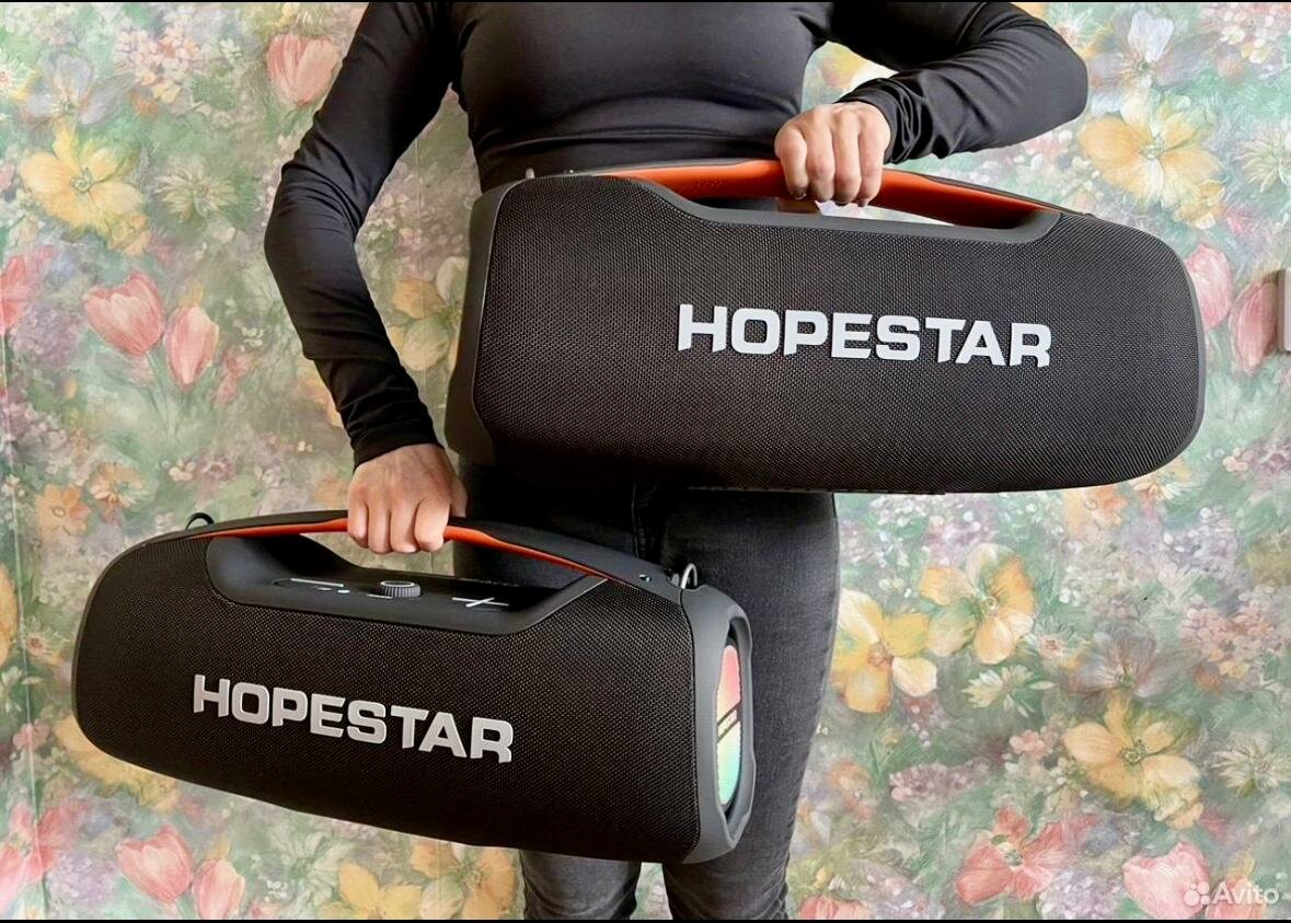 Портативная Беспроводная Bluetooth Колонка Hopestar A60, 100W / 18000 mAh / Караоке Система / Беспроводной Микрофон