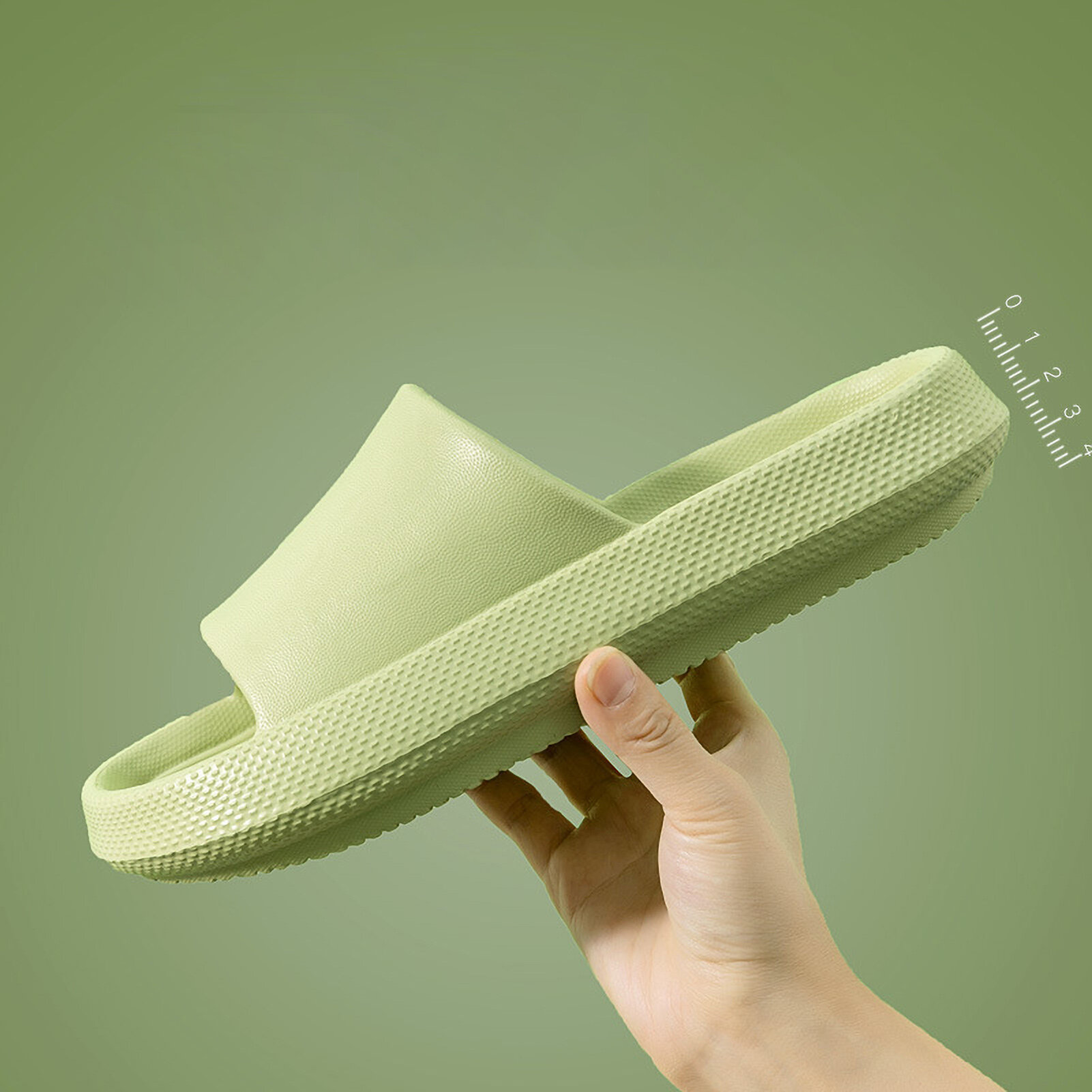 Мужчины женщины для душа Soft Elastic Elegant Want Want Smost Drying Slides Sandals36-37 (25 см для 35-36 футов) светло-зеленый