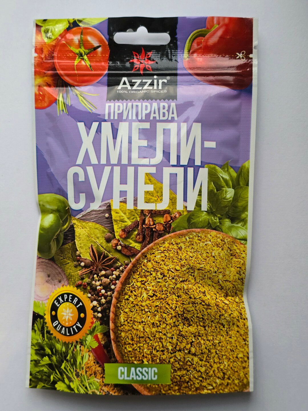 Приправа хмели-сунели от "Azzir". Для всех видов блюд . Дой-пак 120 г