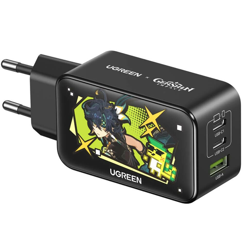 Зарядное устройство Ugreen Nexode Genshin Impact GaN Tech Fast Charger (USB-A+2/USB-C) черный