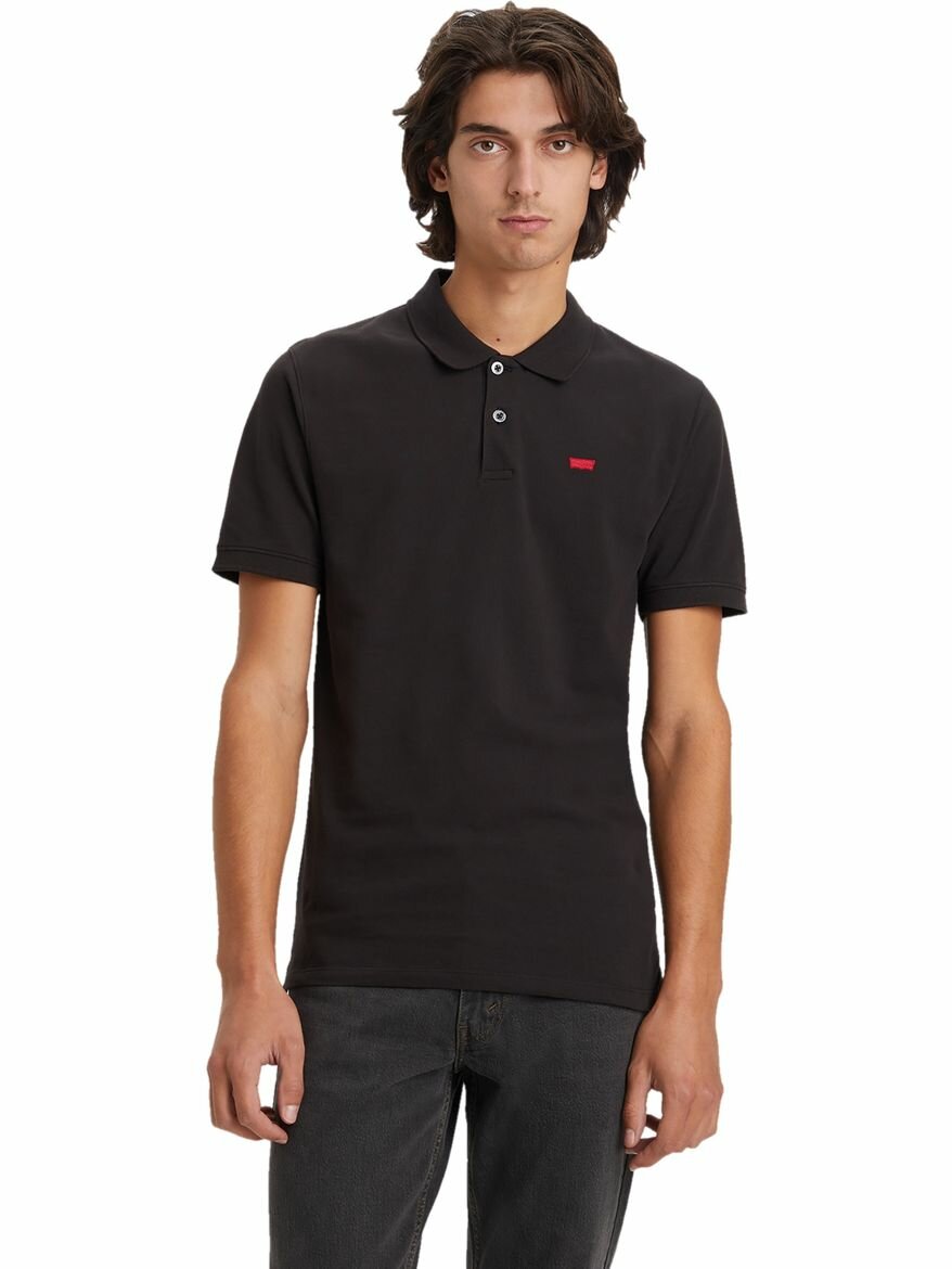 Поло Levi's Men Slim Housemark Polo Shirt, 1 шт., размер S, черный