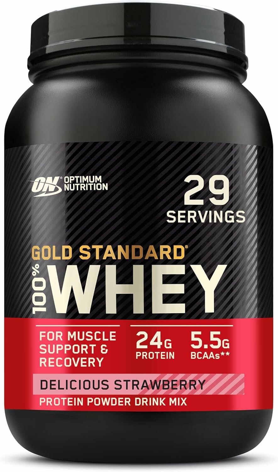 Протеин Optimum Nutrition Whey Gold Standard Delicious Strawberry, 29 порций, 907g