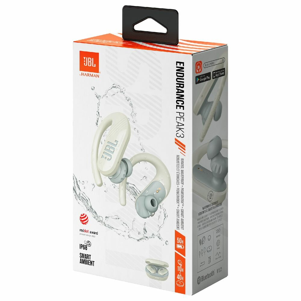 Беспроводные спортивные наушники-вкладыши JBL Endurance Peak iII TWS, водонепроницаемые
