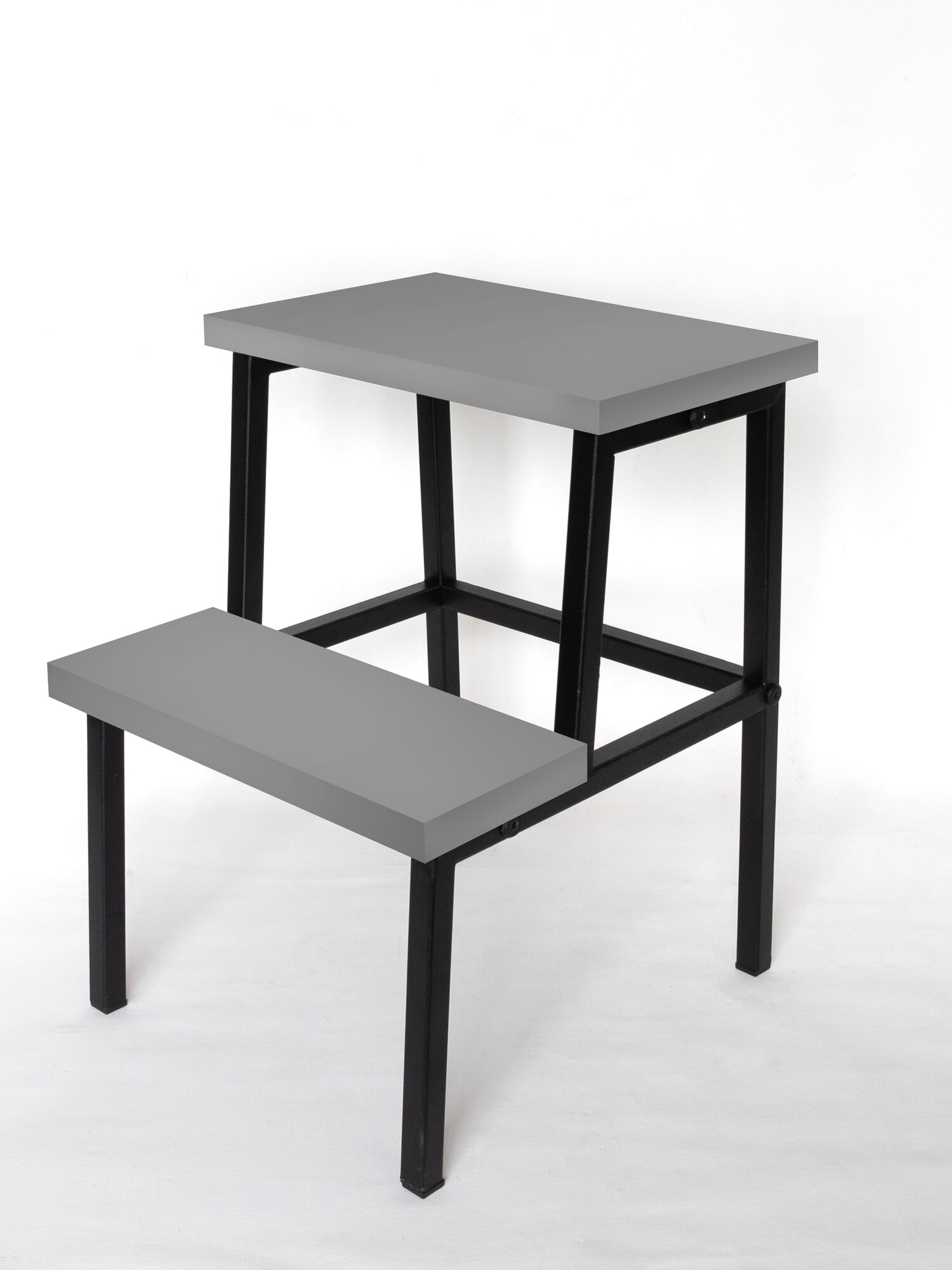 Табурет-стремянка усиленный Up 36х36х49 см, Серый, 25 мм