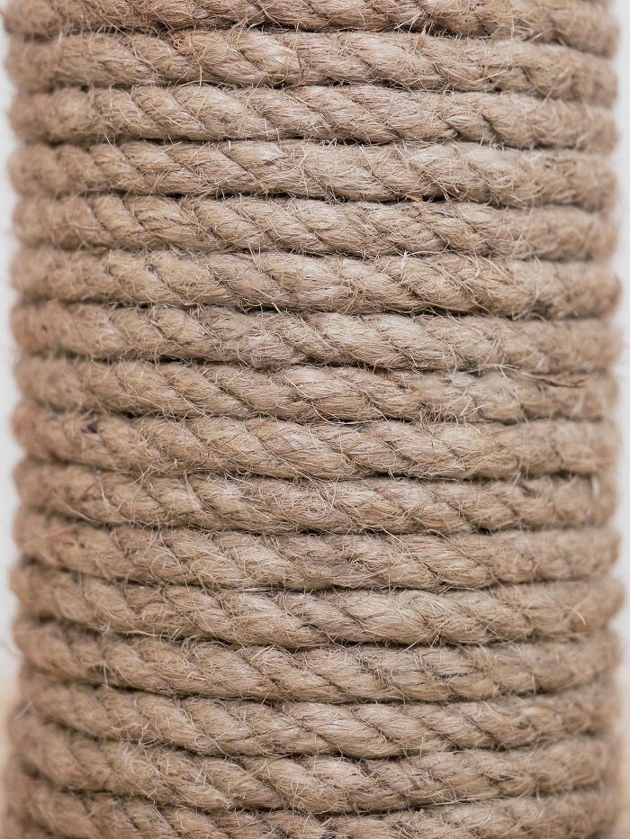 Картинки Когтеточка "Зверьё Моё", напольная, столбик, джут, кремовая, 52 см