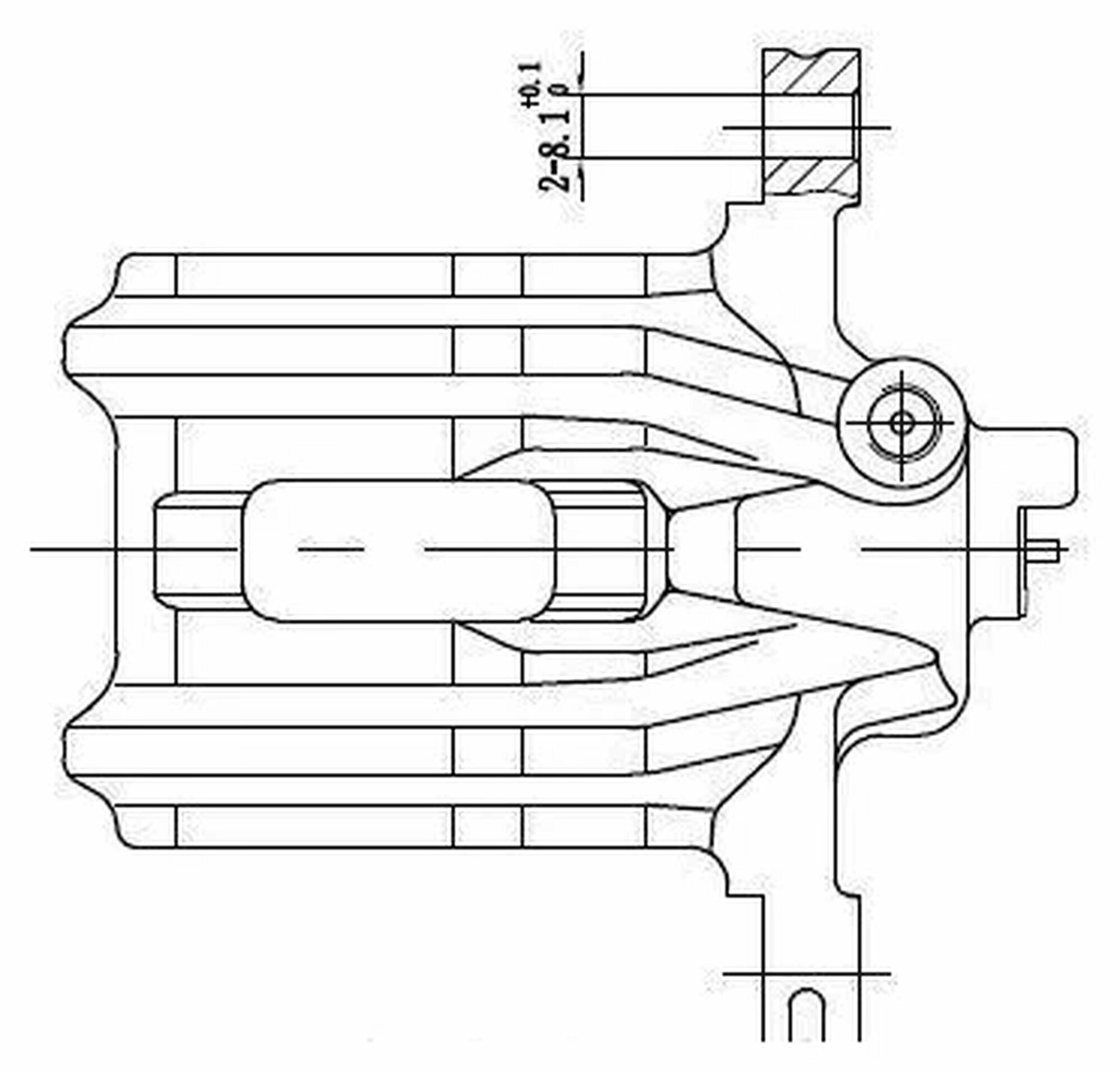Суппорт торм. для а/м Honda Accord (02-)/(08-)/CR-V (02-) зад. прав. d 38мм (CF 190608) TRIALLI CF190608