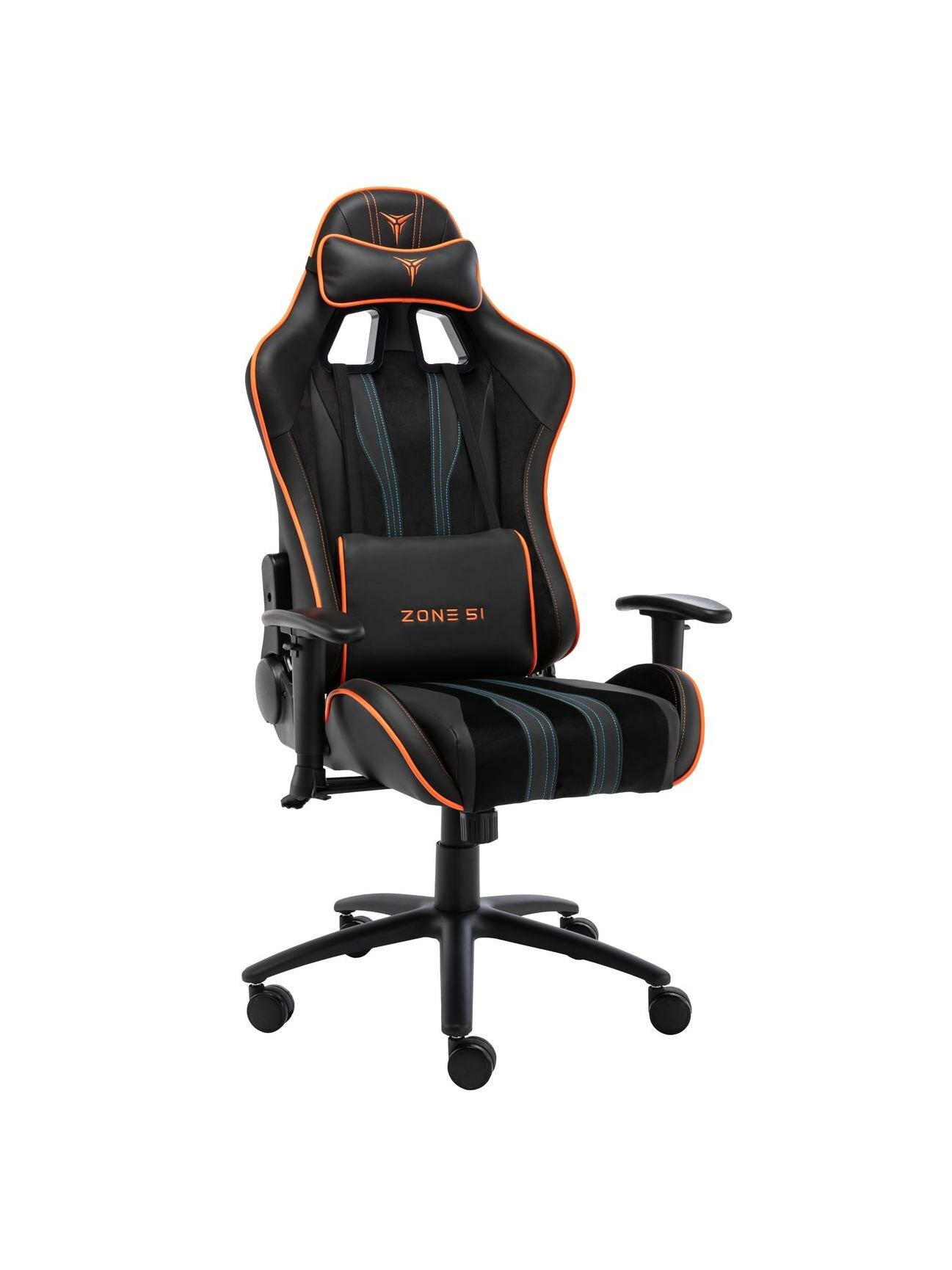 Кресло компьютерное игровое ZONE 51 Gravity, Black/Orange (Z51-GRV-BO) (черное/оранжевое)