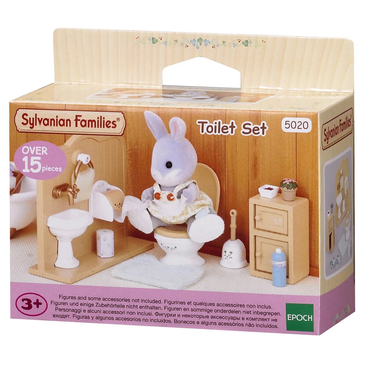 Набор Sylvanian Families "Туалетная комната", для гигиены, аксессуары, открывающийся контейнер