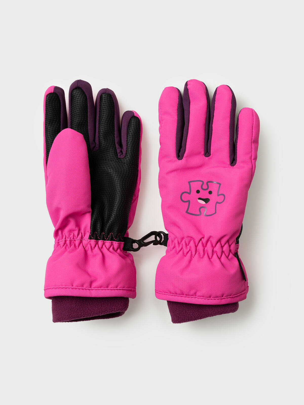 Перчатки playToday для девочек размер 14 (110-116 см) розовый