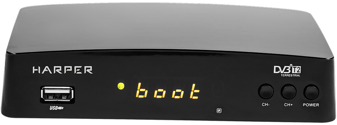Цифровой телевизионный DVB-T2 приемник HARPER HDT2-1511 черный